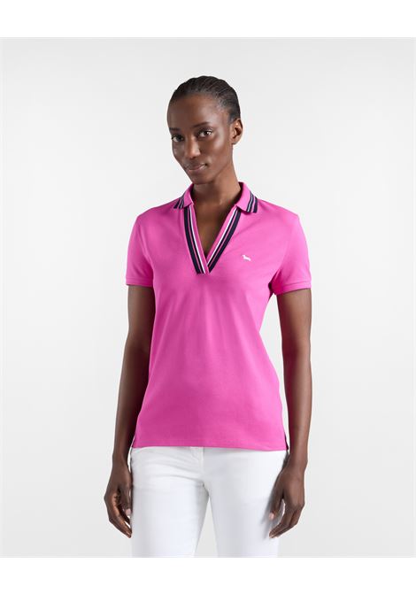 MAGLIA POLO SCOLLO A V RIGATA HARMONT & BLAINE | Maglia | LSQDB3020862511